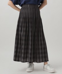 Elura | リバーシブルチェックスカート  ボーダーフレアスカート /117145(スカート)