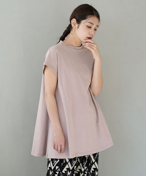e-zakkamania stores(イーザッカマニアストアーズ)の「フレアAライン チュニックカットソー(Tシャツ/カットソー・レディース・オフホワイト/ブラック/パープル/ブルー/ピンク・M)」の22枚目の写真