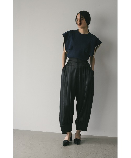 STYLEMIXER（スタイルミキサー）の「サテンプリーツカフタックパンツ（その他パンツ・レディース・ホワイト/グリーン/ブラック・SMALL/MEDIUM）」の17枚目の写真