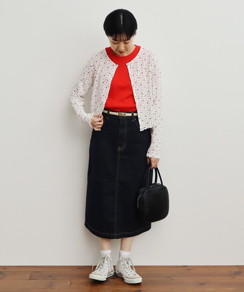 My Fav. CHILD WOMAN（マイファブチャイルドウーマン）の「11.36ozムラ糸デニム ミディアムタイトスカート（デニムスカート・レディース・ネイビー・38/36）」の15枚目の写真