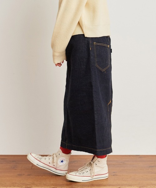 My Fav. CHILD WOMAN（マイファブチャイルドウーマン）の「11.36ozムラ糸デニム ミディアムタイトスカート（デニムスカート・レディース・ネイビー・38/36）」の17枚目の写真