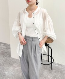 fredy emue | シアーデザインタックシャツ(シャツ/ブラウス)