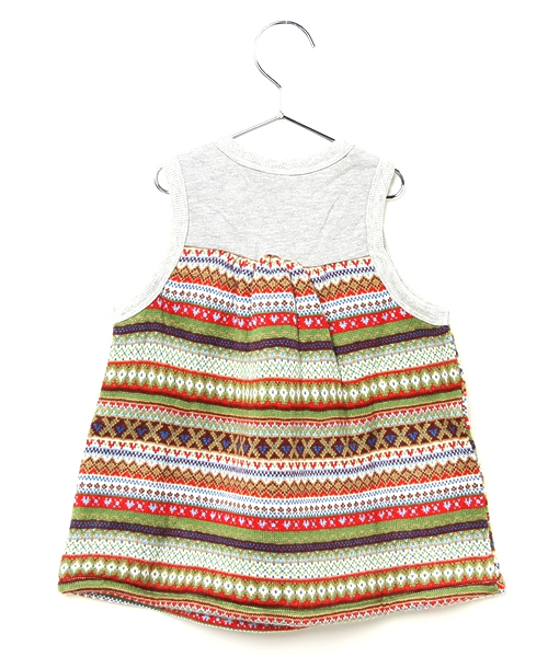 SHIPS KIDS（シップスキッズ）の「SHIPS KIDS:ジャカード ノースリーブ ワンピース（ワンピース・キッズ・オフホワイト/グレー・90/80）」の6枚目の写真