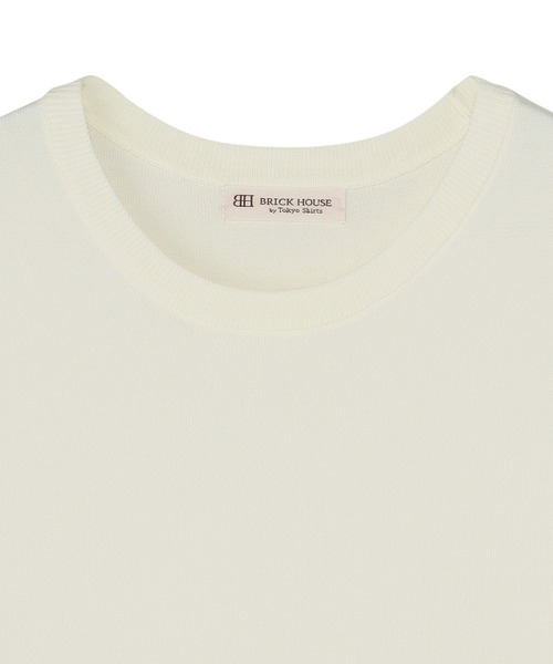 TOKYO SHIRTS(トウキョウシャツ)の「袖透かしニットプルオーバー(ニット/セーター・レディース・ローズ/ネイビー/オフホワイト・LL/M/L)」の5枚目の写真