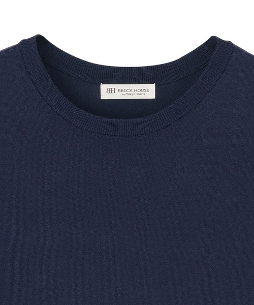 TOKYO SHIRTS(トウキョウシャツ)の「袖透かしニットプルオーバー(ニット/セーター・レディース・ローズ/ネイビー/オフホワイト・LL/M/L)」の9枚目の写真