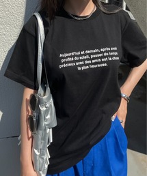 【バリエーション豊富!全11種類】テキストロゴ/フロッキー プリントTシャツ/カットソー