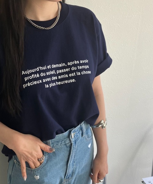 ハンドバッグプリントカジュアルTシャツ 箔プリント Tシャツ（12-64CI03-204）｜コムサイズム（COMME CA