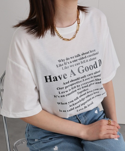 【バリエーション豊富！全11種類】テキストロゴ/フロッキー プリントTシャツ/カットソー