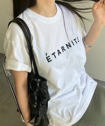 【バリエーション豊富！全11種類】テキストロゴ/フロッキー プリントTシャツ/カットソー