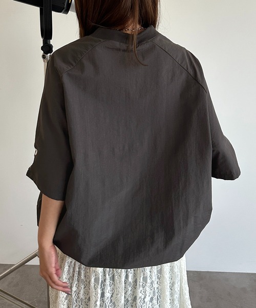 apres jour mignon(アプレジュールミニョン)の「ナイロンゲームシャツ【ZOZOTOWN限定アイテム】(シャツ/ブラウス・レディース・グリーン/ボルドー/その他/ネイビー/ブラック/チャコールグレー・X-LARGE/フリー)」の11枚目の写真