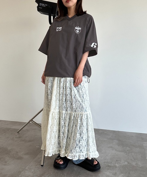 apres jour mignon(アプレジュールミニョン)の「ナイロンゲームシャツ【ZOZOTOWN限定アイテム】(シャツ/ブラウス・レディース・グリーン/ボルドー/その他/ネイビー/ブラック/チャコールグレー・X-LARGE/フリー)」の12枚目の写真