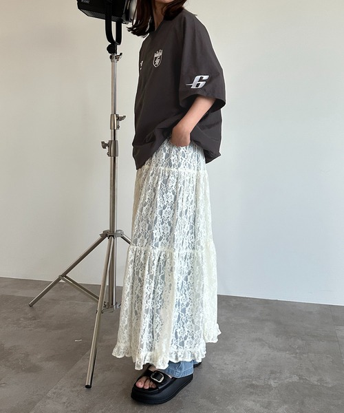 apres jour mignon(アプレジュールミニョン)の「ナイロンゲームシャツ【ZOZOTOWN限定アイテム】(シャツ/ブラウス・レディース・グリーン/ボルドー/その他/ネイビー/ブラック/チャコールグレー・X-LARGE/フリー)」の13枚目の写真