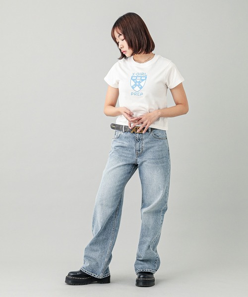 X-girl(エックスガール)の「HEART POCKET DENIM PANTS(デニムパンツ・レディース・ライトインディゴブルー・S/M/XS)」の20枚目の写真