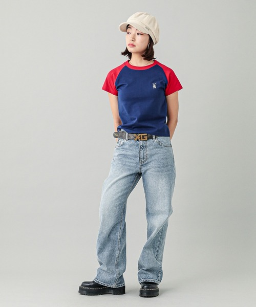 X-girl(エックスガール)の「HEART POCKET DENIM PANTS(デニムパンツ・レディース・ライトインディゴブルー・S/M/XS)」の10枚目の写真