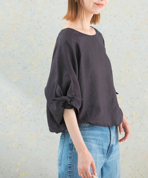 URBAN RESEARCH ROSSO WOMEN(アーバンリサーチ ロッソ)の「リボンスリーブプルオーバー(シャツ/ブラウス・レディース・ホワイト系その他/ミント/ピンク/ネイビー・FREE)」の10枚目の写真