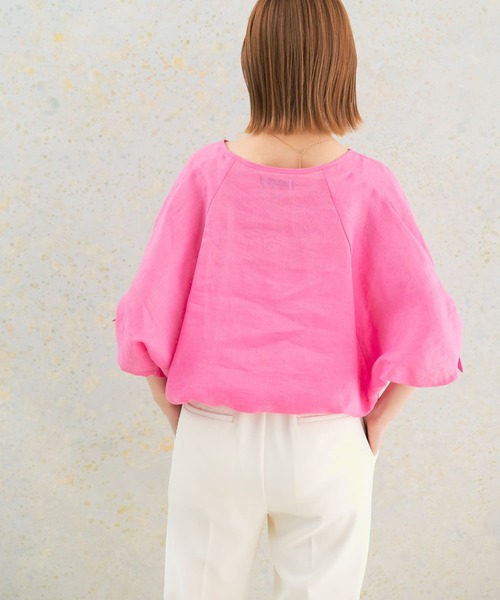 URBAN RESEARCH ROSSO WOMEN(アーバンリサーチ ロッソ)の「リボンスリーブプルオーバー(シャツ/ブラウス・レディース・ホワイト系その他/ミント/ピンク/ネイビー・FREE)」の18枚目の写真