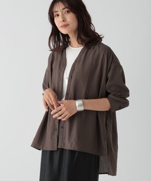 Elura | アイロンいらずセミシアVネックシャツ/113352(シャツ/ブラウス)