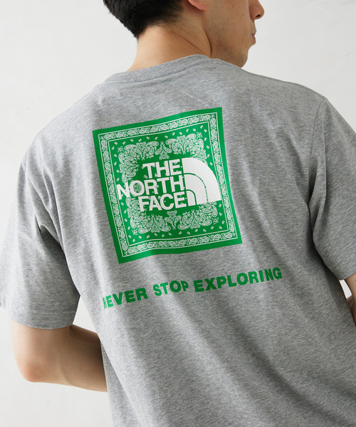 THE NORTH FACE(ザノースフェイス)の「THE NORTH FACE S/S Bandana Square Logo T NT32446(Tシャツ/カットソー・メンズ・ホワイト/グレー/ブラック/ライトブルー・MEDIUM/LARGE/X-LARGE)」の3枚目の写真