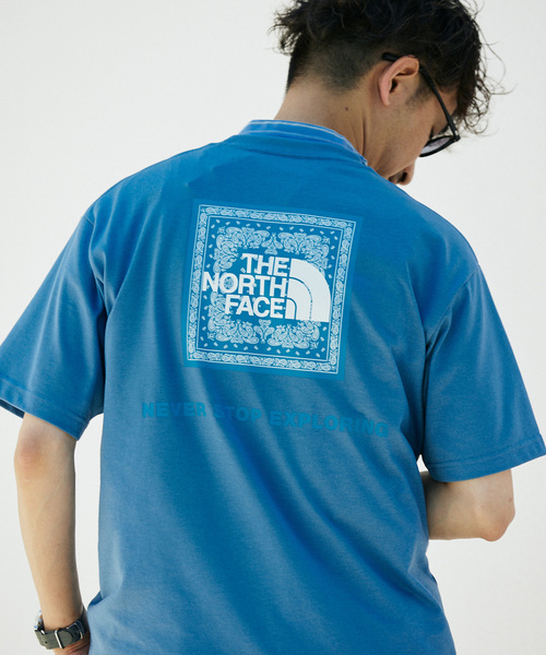 THE NORTH FACE(ザノースフェイス)の「THE NORTH FACE S/S Bandana Square Logo T NT32446(Tシャツ/カットソー・メンズ・ホワイト/グレー/ブラック/ライトブルー・MEDIUM/LARGE/X-LARGE)」の4枚目の写真