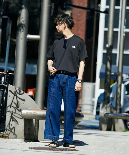 THE NORTH FACE(ザノースフェイス)の「THE NORTH FACE S/S Bandana Square Logo T NT32446(Tシャツ/カットソー・メンズ・ホワイト/グレー/ブラック/ライトブルー・MEDIUM/LARGE/X-LARGE)」の15枚目の写真
