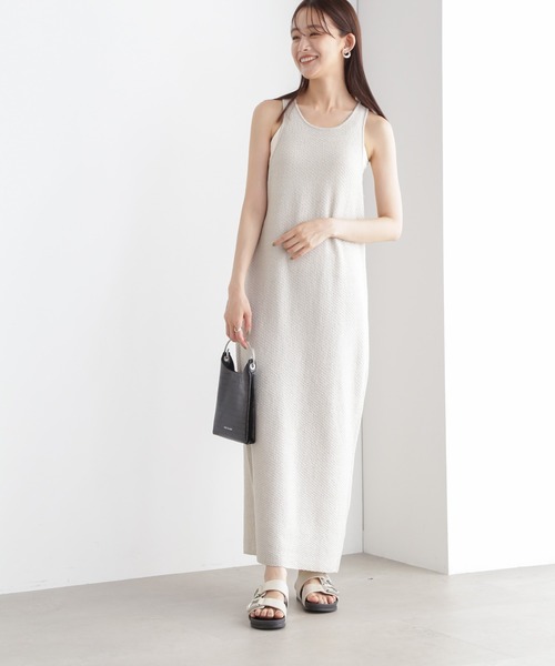 NANO universe（ナノユニバース）の「アメスリニットワンピース（ワンピース・レディース・ブラック/レッド系その他/ライトグレー・FREE）」の7枚目の写真