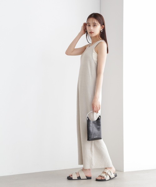 NANO universe（ナノユニバース）の「アメスリニットワンピース（ワンピース・レディース・ブラック/レッド系その他/ライトグレー・FREE）」の8枚目の写真