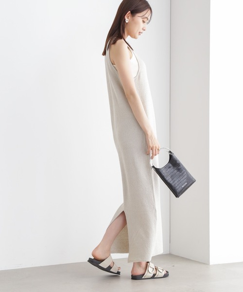 NANO universe（ナノユニバース）の「アメスリニットワンピース（ワンピース・レディース・ブラック/レッド系その他/ライトグレー・FREE）」の9枚目の写真