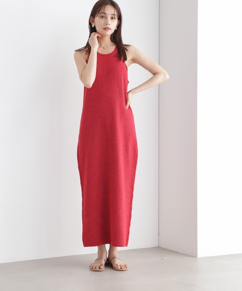 NANO universe（ナノユニバース）の「アメスリニットワンピース（ワンピース・レディース・ブラック/レッド系その他/ライトグレー・FREE）」の11枚目の写真