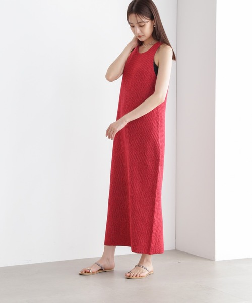 NANO universe（ナノユニバース）の「アメスリニットワンピース（ワンピース・レディース・ブラック/レッド系その他/ライトグレー・FREE）」の16枚目の写真