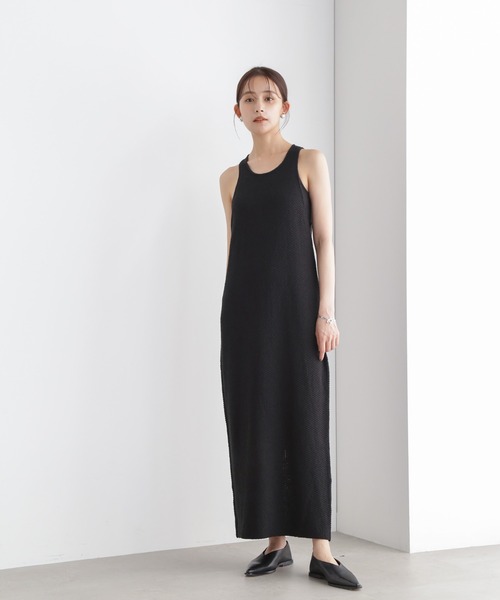 NANO universe（ナノユニバース）の「アメスリニットワンピース（ワンピース・レディース・ブラック/レッド系その他/ライトグレー・FREE）」の19枚目の写真