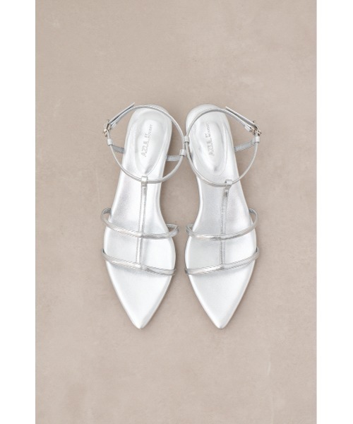 AZUL by moussy（アズールバイマウジー）の「Tストラップローヒールサンダル（サンダル・レディース・シルバー/ブラック・SMALL/MEDIUM/LARGE/LL）」の17枚目の写真
