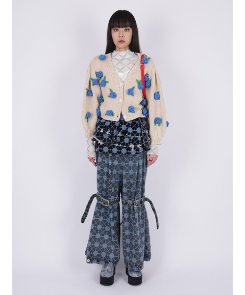 PAMEO POSE（パメオポーズ）の「Mini Belt Skirt（デニムスカート・レディース・ブラック/スカイブルー・FREE）」の11枚目の写真