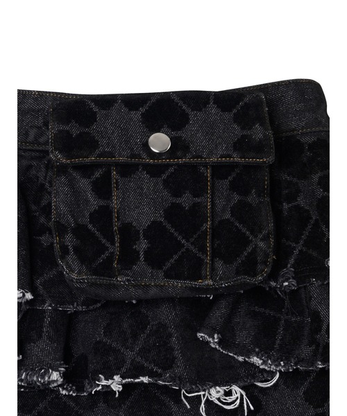 PAMEO POSE（パメオポーズ）の「Mini Belt Skirt（デニムスカート・レディース・ブラック/スカイブルー・FREE）」の19枚目の写真