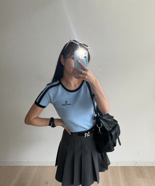 RiLi(リリ)の「スポーツラインTシャツ【RL】(Tシャツ/カットソー・レディース・ブルー/アイボリー/レッド・FREE)」の17枚目の写真