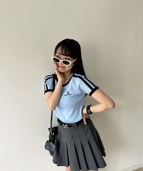 RiLi(リリ)の「スポーツラインTシャツ【RL】(Tシャツ/カットソー・レディース・ブルー/アイボリー/レッド・FREE)」の18枚目の写真