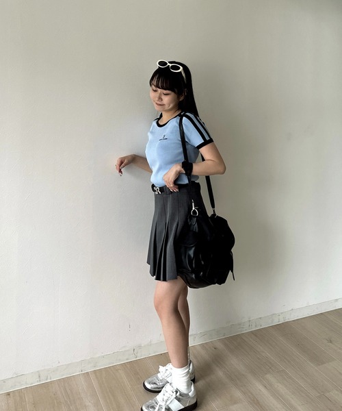RiLi(リリ)の「スポーツラインTシャツ【RL】(Tシャツ/カットソー・レディース・ブルー/アイボリー/レッド・FREE)」の20枚目の写真
