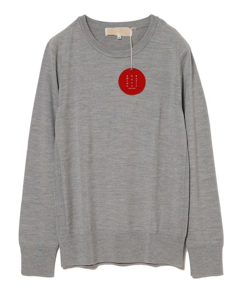 B:MING by BEAMS（ビーミングバイビームス）の「ビーミング by ビームス / “BBB” ハイゲージ クルーネックニット（ニット/セーター・レディース・ホワイト/ライトグレー/ブラウン系その他/ネイビー・MEDIUM/SMALL）」の3枚目の写真