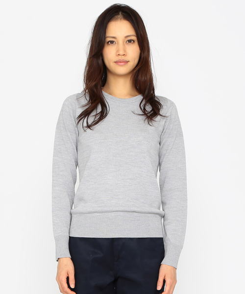 B:MING by BEAMS（ビーミングバイビームス）の「ビーミング by ビームス / “BBB” ハイゲージ クルーネックニット（ニット/セーター・レディース・ホワイト/ライトグレー/ブラウン系その他/ネイビー・MEDIUM/SMALL）」の11枚目の写真