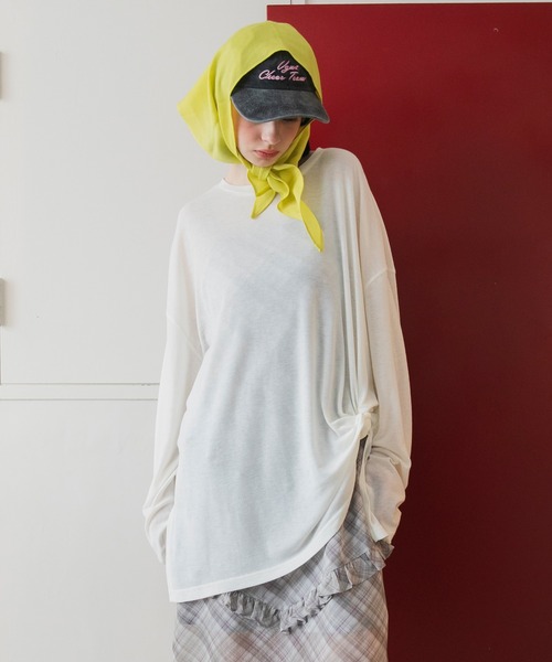 forksy.】エブリデイフィンガーホールオーバーサイズスケッティ forksy