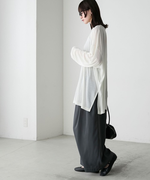 forksy.(フォルクシー)の「【forksy.】エブリデイフィンガーホールオーバーサイズスケッティ(Tシャツ/カットソー・レディース・杢グレー/オフホワイト/ピンク/チャコール/ブルー・FREE)」の22枚目の写真