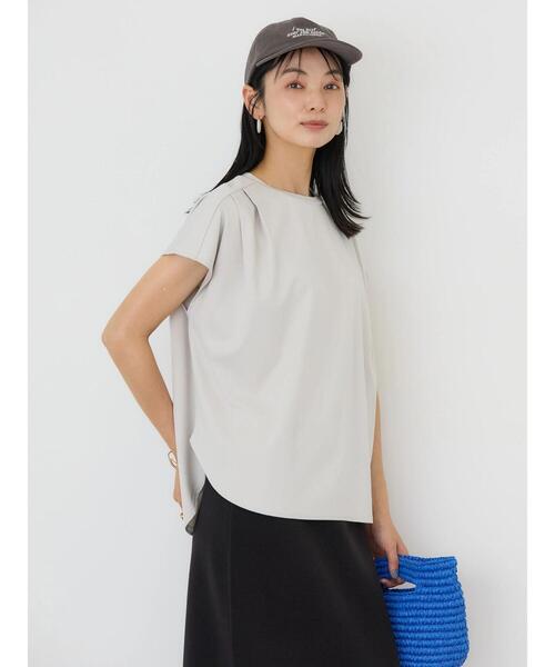 AMERICAN HOLIC(アメリカンホリック)の「接触冷感フレンチスリーブタックポンチプルオーバー(Tシャツ/カットソー・レディース・ブラック/ブルー/ライトグレー・L/M)」の14枚目の写真