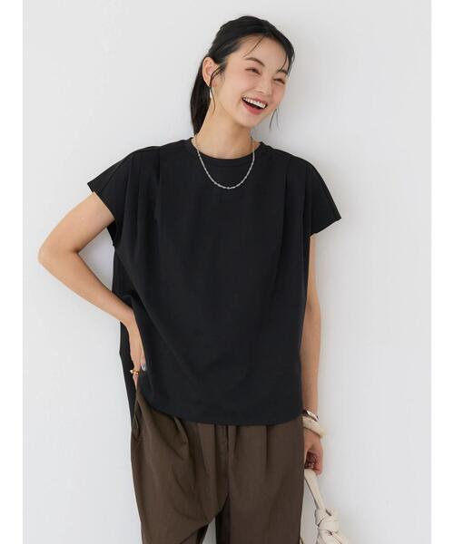 AMERICAN HOLIC(アメリカンホリック)の「接触冷感フレンチスリーブタックポンチプルオーバー(Tシャツ/カットソー・レディース・ブラック/ブルー/ライトグレー・L/M)」の13枚目の写真