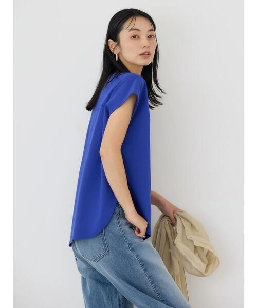 AMERICAN HOLIC(アメリカンホリック)の「接触冷感フレンチスリーブタックポンチプルオーバー(Tシャツ/カットソー・レディース・ブラック/ブルー/ライトグレー・L/M)」の12枚目の写真