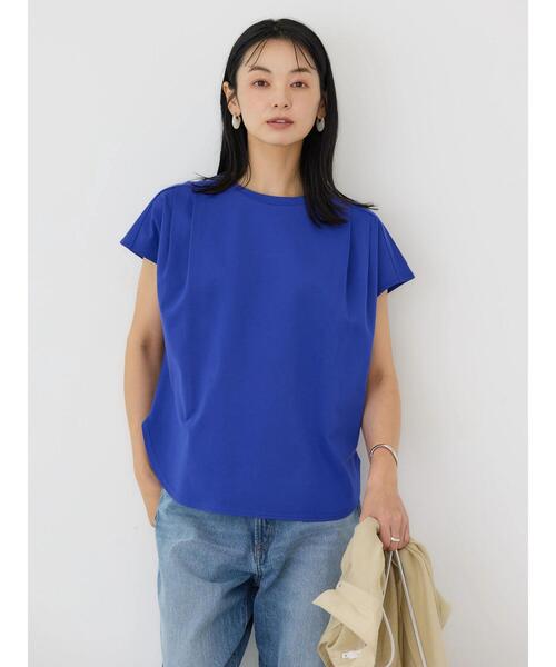 AMERICAN HOLIC(アメリカンホリック)の「接触冷感フレンチスリーブタックポンチプルオーバー(Tシャツ/カットソー・レディース・ブラック/ブルー/ライトグレー・L/M)」の11枚目の写真