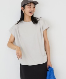 接触冷感フレンチスリーブタックポンチプルオーバー