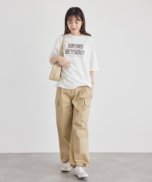 ROPE' PICNIC（ロペピクニック）の「チノカーゴパンツ（カーゴパンツ・レディース・ベージュ/ブラック・36/38）」の22枚目の写真