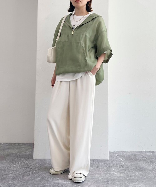 fredy emue(フレディエミュ)の「シアーアノラックジレ(シャツ/ブラウス・レディース・アイボリー/オリーブ/ブラック/グレー・38)」の20枚目の写真