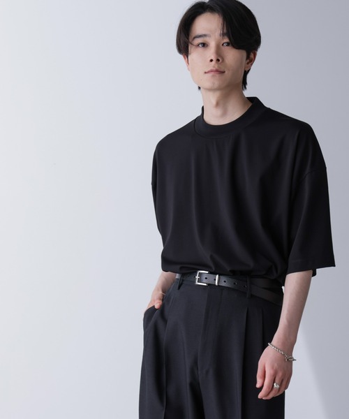 tシャツ （ワイドシルエット）モックネック半袖シャツ レディース le coq sportif GOLF tシャツ 「ワイドシルエット」モックネック