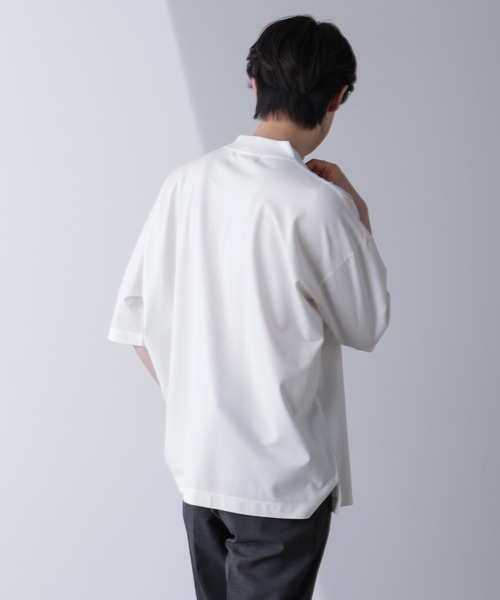 セール】モックネックワイドシルエットTシャツ 半袖（Tシャツ