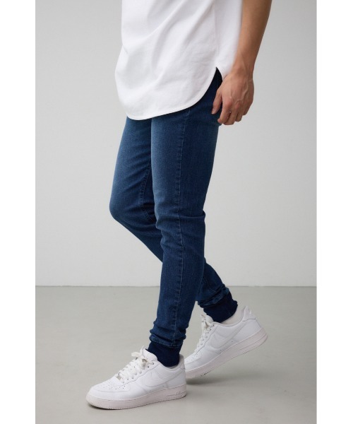 AZUL by moussy(アズールバイマウジー)の「インディゴジョガーパンツ(デニムパンツ・メンズ・ブラック/ブルー・MEDIUM/LARGE)」の1枚目の写真